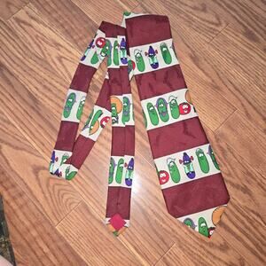 Vintage Silk Veggie Tales Bob and Larry Junior Silk Men’s Dress Tie Eagle wings